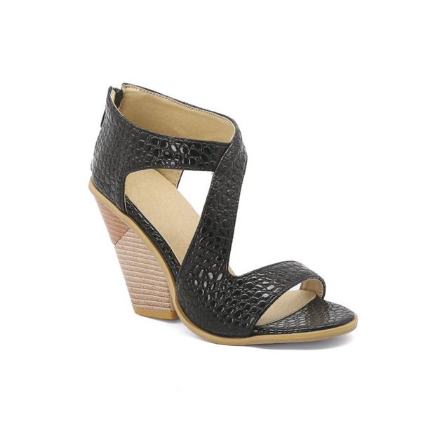 chunky block high heels peep toe heel buckle pumps 10cm strappy sandal sandals, Black
chunky block high heels peep toe heel buckle pumps 10cm strappy sandal sandals, Black