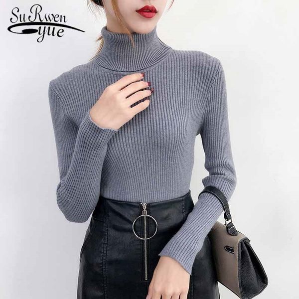 autumn and winter sweater women korean version long sleeve turtleneck pullovers solid kniited 5231 50 210508, White;black
autumn and winter sweater women korean version long sleeve turtleneck pullovers solid kniited 5231 50 210508, White;black
