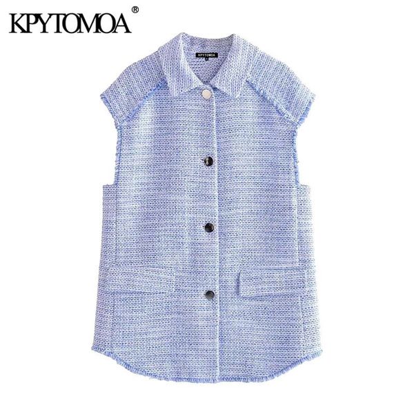 men's vests kpytomoa women 2021 fashion with frayed trims tweed waistcoat vintage sleeveless button-up female vest outerwear chic, Black;white
men's vests kpytomoa women 2021 fashion with frayed trims tweed waistcoat vintage sleeveless button-up female vest outerwear chic, Black;white