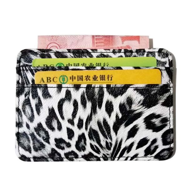 card holders man punk leopard pattern leather slim wallet women small bank business id holder portable coin purse, Brown;gray
card holders man punk leopard pattern leather slim wallet women small bank business id holder portable coin purse, Brown;gray