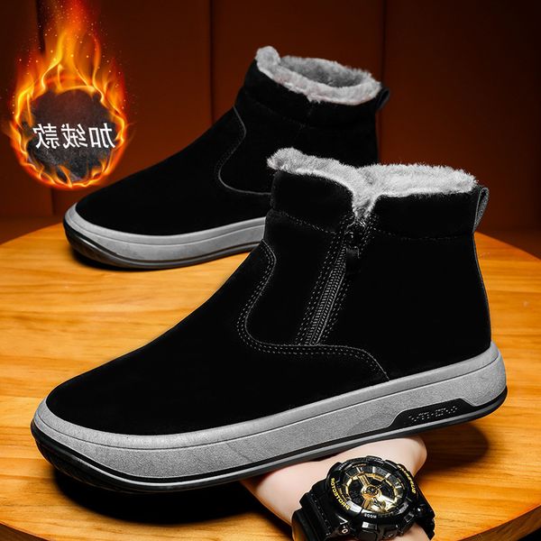 shoes winter plush warm thickened northeast cotton high cold proof men's sports waterproof and anti-skid snow boots, Black
shoes winter plush warm thickened northeast cotton high cold proof men's sports waterproof and anti-skid snow boots, Black