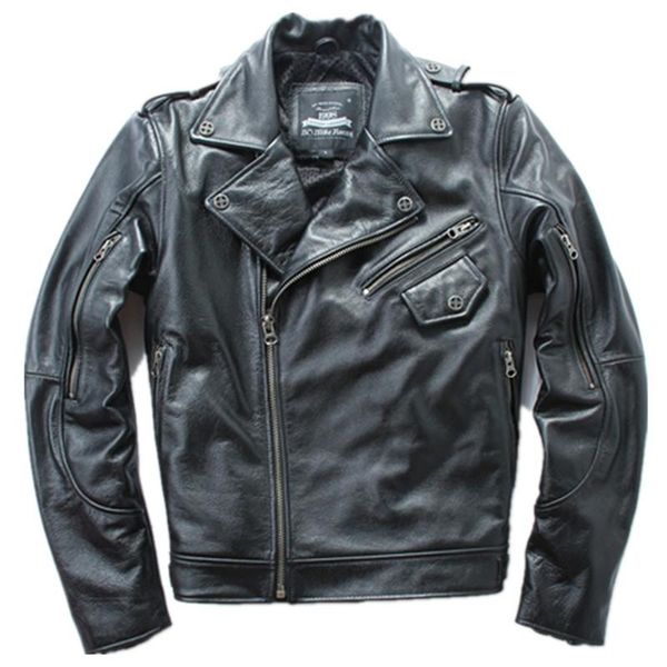 men black 2021 diagonal zipper genuine leather motorcycle jacket real thick cowhide plus size 4xl slim biker coat men's & faux
men black 2021 diagonal zipper genuine leather motorcycle jacket real thick cowhide plus size 4xl slim biker coat men's & faux
