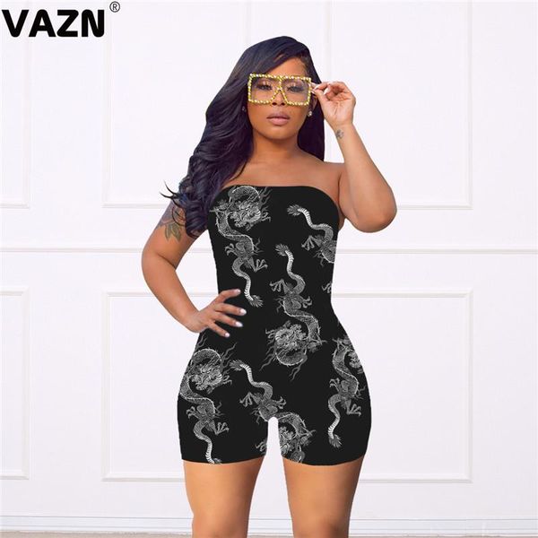 women's jumpsuits & rompers vazn 2021 summer lady black print slim playsuit strapless springy elegant club playsuits, Black;white
women's jumpsuits & rompers vazn 2021 summer lady black print slim playsuit strapless springy elegant club playsuits, Black;white