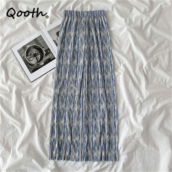 qooth pleated drape wide-leg pants women's summer color matching high waist fashion loose pants all match soft casual pant qt596 210518, Black;white
qooth pleated drape wide-leg pants women's summer color matching high waist fashion loose pants all match soft casual pant qt596 210518, Black;white