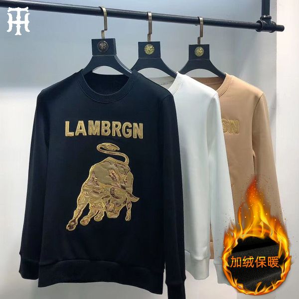 fashion fleece hoodies plush sweater men's taurus embroidery european winter pullover thickened bull bottomed shirt brand, Black
fashion fleece hoodies plush sweater men's taurus embroidery european winter pullover thickened bull bottomed shirt brand, Black