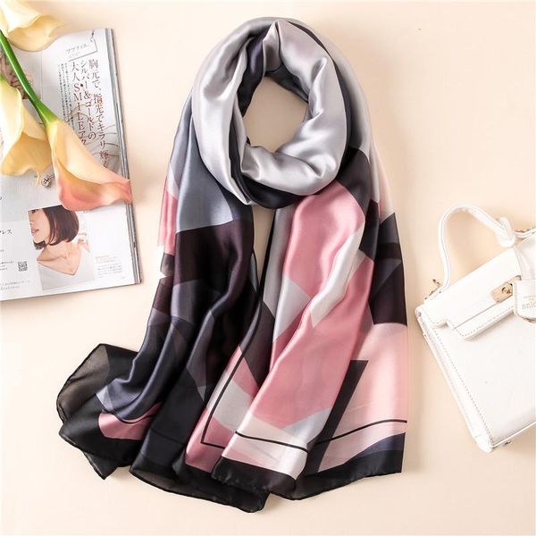 scarves 2021 fashion women geometric print silk scarf soft long beach shawl foulard femme hijab stoles bufanda mujer, Blue;gray
scarves 2021 fashion women geometric print silk scarf soft long beach shawl foulard femme hijab stoles bufanda mujer, Blue;gray