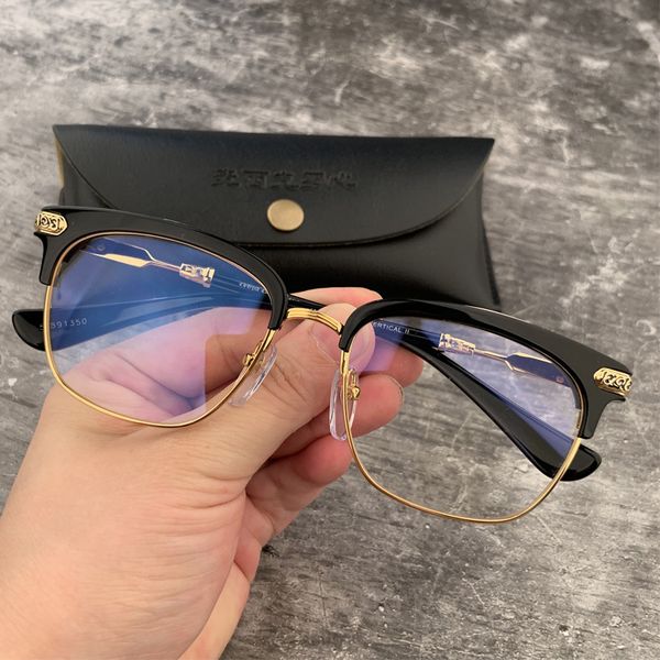 designer sunglasses crosin jay chou same glasses men's and women's flat half eye with myopia frame, White;black
designer sunglasses crosin jay chou same glasses men's and women's flat half eye with myopia frame, White;black