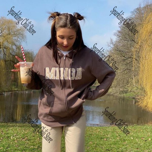 women's hoodies & sweatshirts y2k 90's hoodie clothes women letter brown zip up casual long sleeve streetwear hip hop grunge pull, Black
women's hoodies & sweatshirts y2k 90's hoodie clothes women letter brown zip up casual long sleeve streetwear hip hop grunge pull, Black