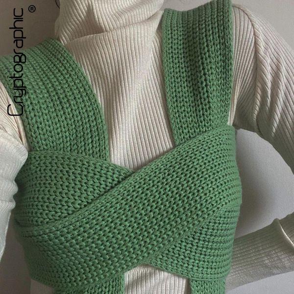cryptographic fall winter knitted crop sweaters sleeveless pullover female bandage sweater solid chic fashion women, Black;white
cryptographic fall winter knitted crop sweaters sleeveless pullover female bandage sweater solid chic fashion women, Black;white