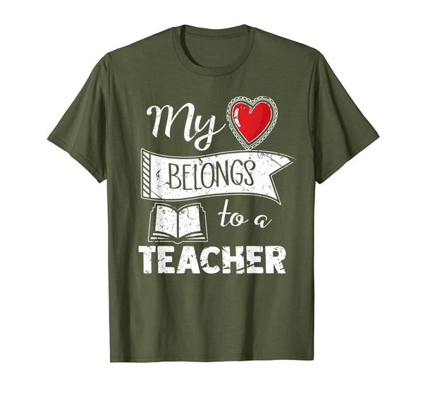 My heart belongs to a teacher Tshirt for wife T-Shirt, Mainly pictures 
My heart belongs to a teacher Tshirt for wife T-Shirt, Mainly pictures