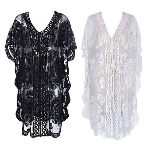 women v-neck backless swimsuit bikini cover up hollow out see-through crochet floral lace side split loose leisure beach dr one-piece s
women v-neck backless swimsuit bikini cover up hollow out see-through crochet floral lace side split loose leisure beach dr one-piece s