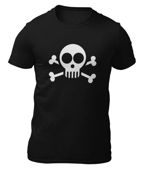 T-shirt-skull-t - shirt -, White;black