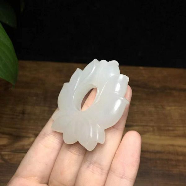 lockets j21#hetian jade white baisheng shenglian pendant, is warm and delicate, Silver