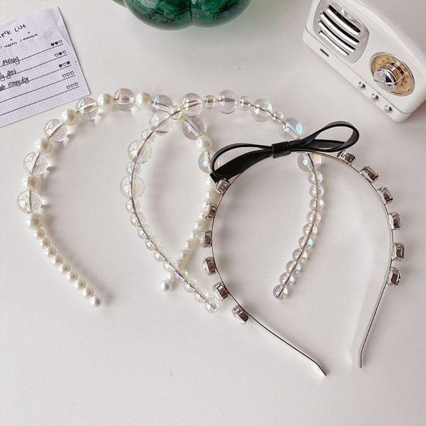 women pearl transparent beads acrylic headband female bow rhinestones hair hoop girls prom party headwear accessories, Slivery;white
women pearl transparent beads acrylic headband female bow rhinestones hair hoop girls prom party headwear accessories, Slivery;white
