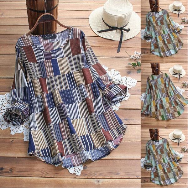 fashion summer striped v neck womens shirts loose baggy tunic plus size, White