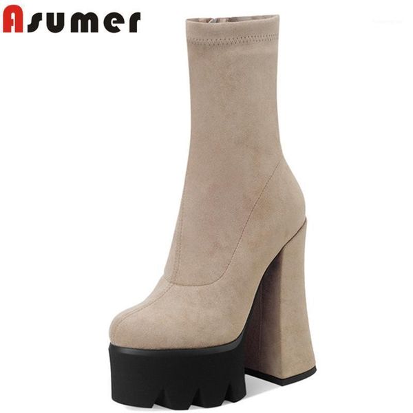 boots asumer est ankle women slim stretch round toe autumn winter party prom shoes lady high heel platform1, Black
boots asumer est ankle women slim stretch round toe autumn winter party prom shoes lady high heel platform1, Black