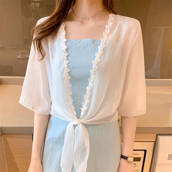 women's blouses & shirts 2021 summer sunscreen clothes women kimono cardigan chiffon blouse shirt thin coat korean style casual blusa, White
women's blouses & shirts 2021 summer sunscreen clothes women kimono cardigan chiffon blouse shirt thin coat korean style casual blusa, White