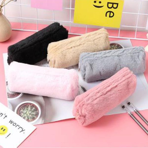 solid color plush pencil case bag box pencilcase stationery for student girls school supplies tools bags
solid color plush pencil case bag box pencilcase stationery for student girls school supplies tools bags