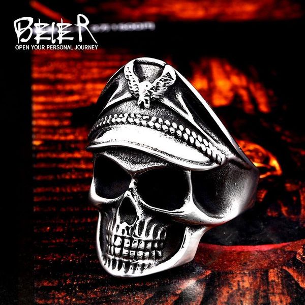 cluster rings beier 316l stainless steel soldier glory skull men's ring punk eagle party jewelry llbr8-673r, Golden;silver 
cluster rings beier 316l stainless steel soldier glory skull men's ring punk eagle party jewelry llbr8-673r, Golden;silver