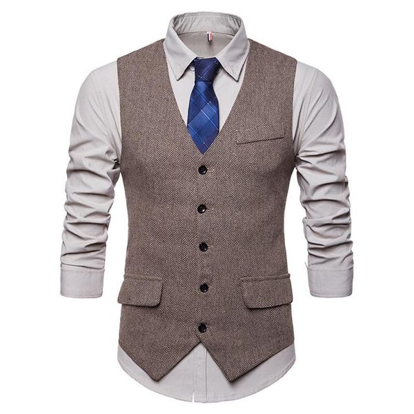 men's vests men spring and autumn herringbone single-breasted business vest solid color v-neck sleeveless gentleman slim suit, Black;white
men's vests men spring and autumn herringbone single-breasted business vest solid color v-neck sleeveless gentleman slim suit, Black;white