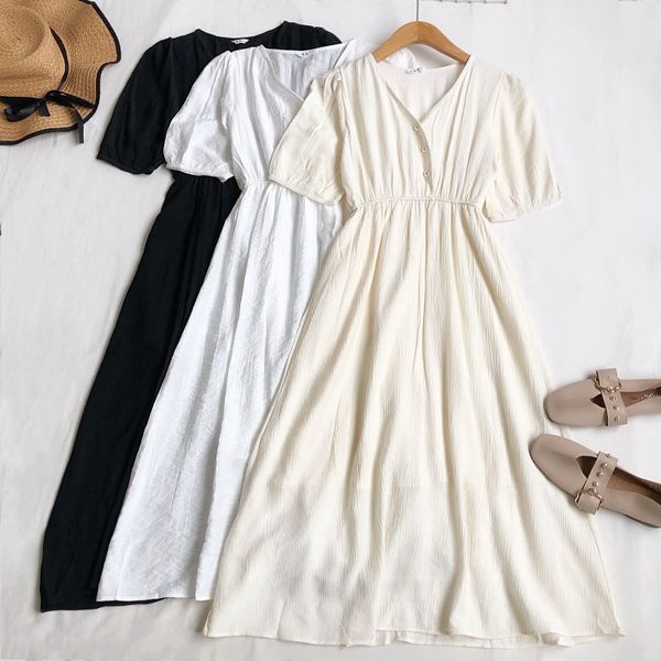 summer arrival office ladies elegant short sleeve v-neck long dress solid high waist a-line slim robe 210513, Black;gray
summer arrival office ladies elegant short sleeve v-neck long dress solid high waist a-line slim robe 210513, Black;gray