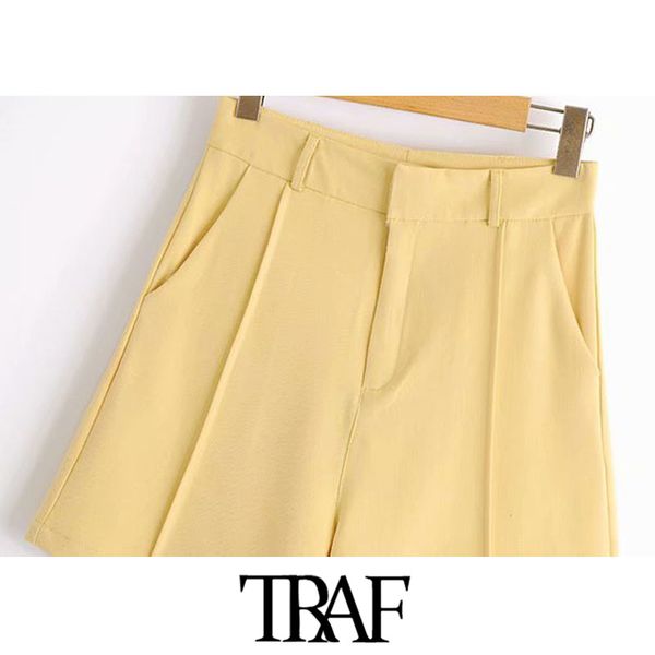traf women chic fashion office wear straight shorts vintage high waist zipper fly pockets female short pants mujer, White;black
traf women chic fashion office wear straight shorts vintage high waist zipper fly pockets female short pants mujer, White;black