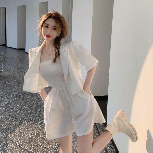 women 2021 summer fashion two-piece sets female solid color short sleeve coats ladies loose jumpsuit suits r04 women's tracksuits, Gray
women 2021 summer fashion two-piece sets female solid color short sleeve coats ladies loose jumpsuit suits r04 women's tracksuits, Gray