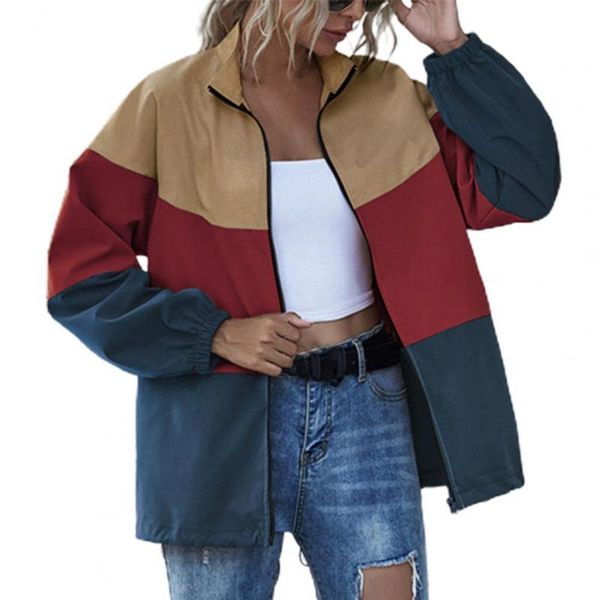 women's jackets autumn coat stand collar windbreaker korean style color block cardigan lady jacket for daily wear fashion women clothin, Black;brown
women's jackets autumn coat stand collar windbreaker korean style color block cardigan lady jacket for daily wear fashion women clothin, Black;brown