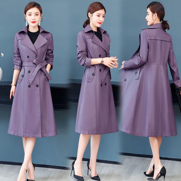women's leather & faux 2021 autumn woman extra long oversize black trench female sleeve double breasted loose belt fashion coats q16
women's leather & faux 2021 autumn woman extra long oversize black trench female sleeve double breasted loose belt fashion coats q16