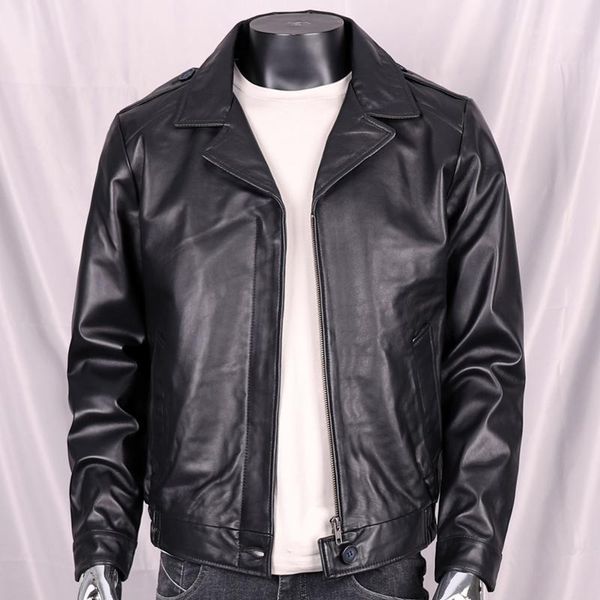 men's leather & faux pure natural genuine sheepskin black jacket fashion slim motorcycle wear coat large size 3xl 4xl 5xl
men's leather & faux pure natural genuine sheepskin black jacket fashion slim motorcycle wear coat large size 3xl 4xl 5xl