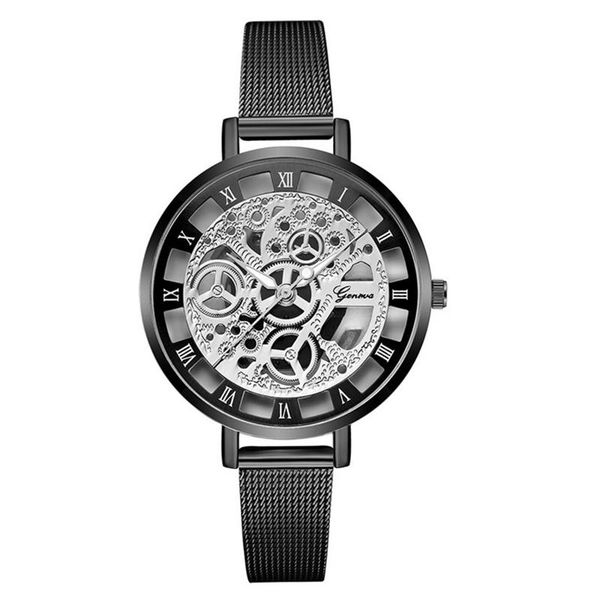wristwatches luxury women's watch hollow skeleton gold watches stainless steel mesh watchband men's quartz relogio masculino, Slivery;brown
wristwatches luxury women's watch hollow skeleton gold watches stainless steel mesh watchband men's quartz relogio masculino, Slivery;brown