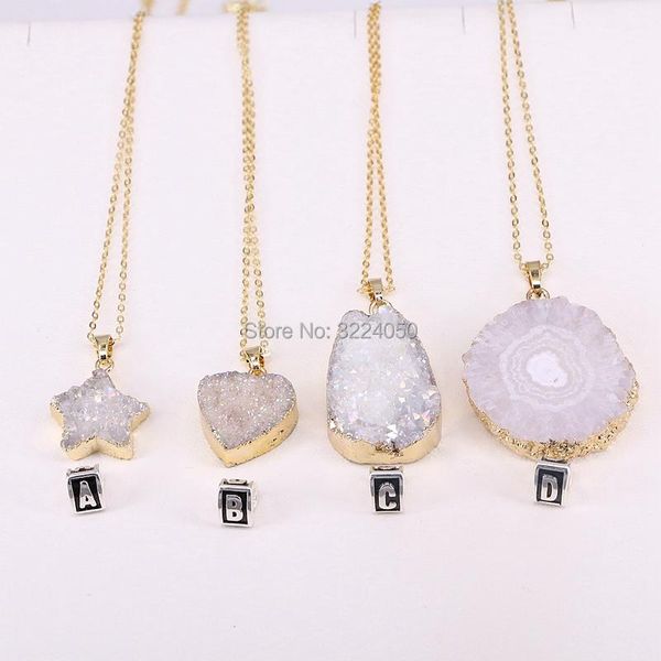 pendant necklaces 3 strands n291-9914 women's natural solar quartz drusy stone gem necklace, Silver
pendant necklaces 3 strands n291-9914 women's natural solar quartz drusy stone gem necklace, Silver
