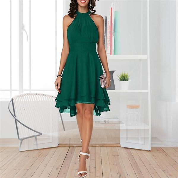 casual dresses elegant party for women 2021 white solid halter high waist dress woman sleeveless chiffon vestidos, Black;gray
casual dresses elegant party for women 2021 white solid halter high waist dress woman sleeveless chiffon vestidos, Black;gray