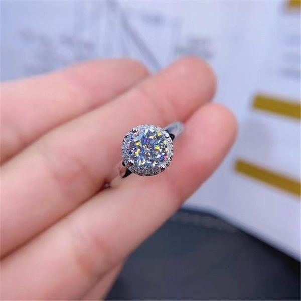 cluster rings round silver moissanite ring 1ct d vvs luxury weding for women, Golden;silver
cluster rings round silver moissanite ring 1ct d vvs luxury weding for women, Golden;silver