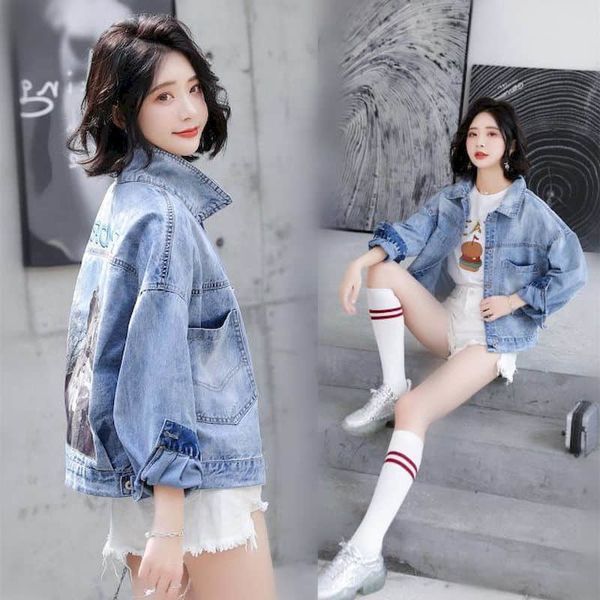 women's jackets short spring jean jacket korean released high street harajuku wild retro personality printed punk esia, Black;brown
women's jackets short spring jean jacket korean released high street harajuku wild retro personality printed punk esia, Black;brown