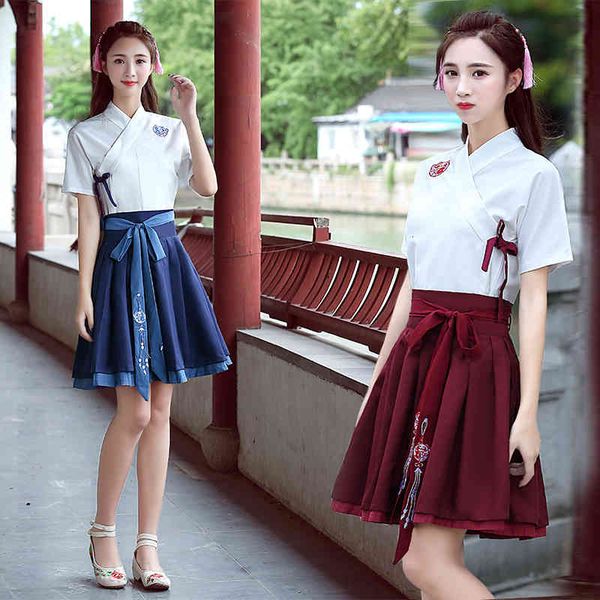 shaving short sleeve hanfu tang dynasty daily women embroidered traditional chinese dress student clothes 7mzf, Red
shaving short sleeve hanfu tang dynasty daily women embroidered traditional chinese dress student clothes 7mzf, Red