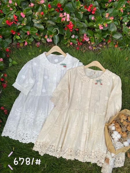 women's blouses & shirts summer sweet japan style solid embroidered shirt loose short sleeve single breasted women casual wear 6781, White
women's blouses & shirts summer sweet japan style solid embroidered shirt loose short sleeve single breasted women casual wear 6781, White