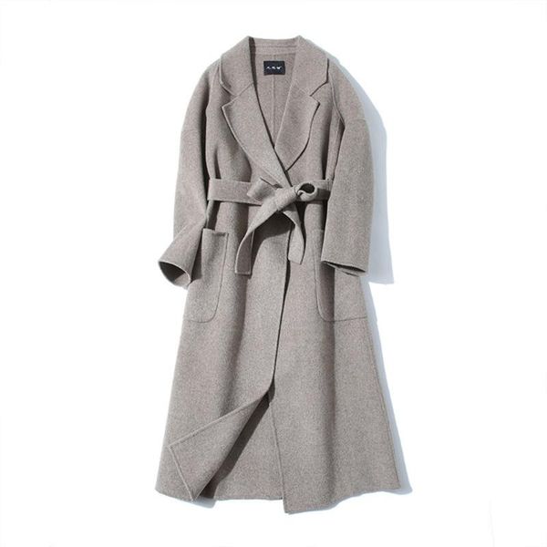 women's wool & blends winter female woolen coats double sided 90% fleece overcoats belt ol slim trendy lady long, Black
women's wool & blends winter female woolen coats double sided 90% fleece overcoats belt ol slim trendy lady long, Black