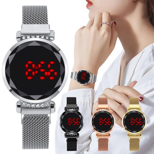 wristwatches fashion female wrist watches business touch screen led electronic watch golden diamond alloy strap ladies quartz for women, Slivery;brown
wristwatches fashion female wrist watches business touch screen led electronic watch golden diamond alloy strap ladies quartz for women, Slivery;brown