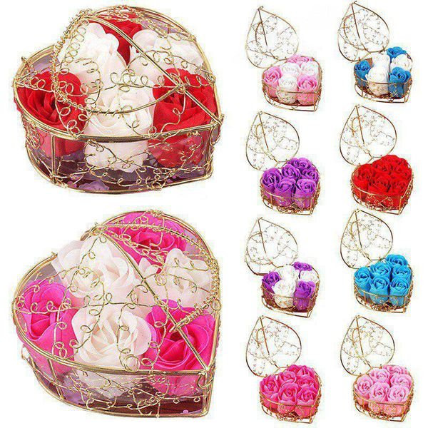 6pcs/box heart-shaped rose soap flowers romantic wedding gift party artificial flower decor valentine's day wrap
6pcs/box heart-shaped rose soap flowers romantic wedding gift party artificial flower decor valentine's day wrap