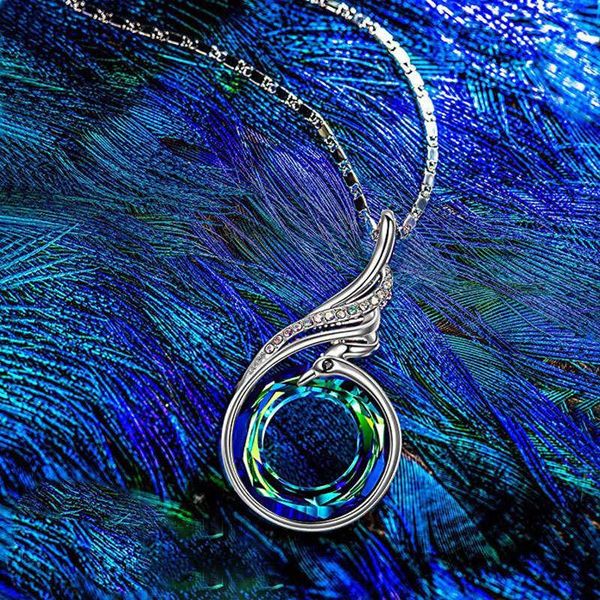 trendy phoenix nirvana women's gift necklace jewelry fashion of crystal pendant 2colors chains, Silver
trendy phoenix nirvana women's gift necklace jewelry fashion of crystal pendant 2colors chains, Silver