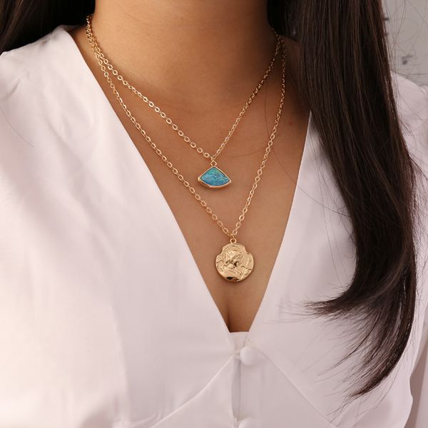 factory wholesale new semi geometric metal coin head necklace women's creative n673 party gift
factory wholesale new semi geometric metal coin head necklace women's creative n673 party gift
