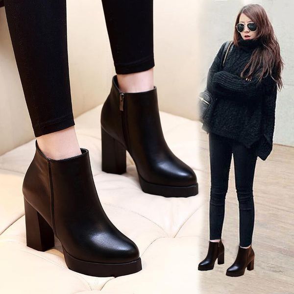 boots women ankle drop autumn high heels platform ladies black pumps shoes
boots women ankle drop autumn high heels platform ladies black pumps shoes