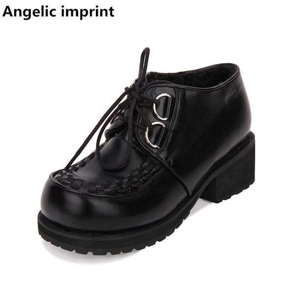 dress shoes angelic imprint woman mori girl lolita cosplay punk lady mid heels pumps wedges women princess party lace up, Black
dress shoes angelic imprint woman mori girl lolita cosplay punk lady mid heels pumps wedges women princess party lace up, Black