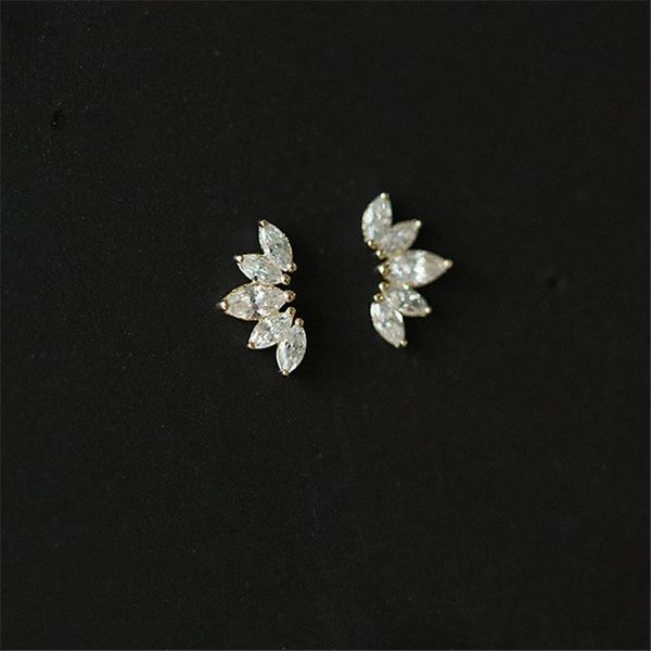 stud 925 sterling silver simple pavé crystal lotus earrings women light luxury temperament wedding jewelry gift, Golden;silver
stud 925 sterling silver simple pavé crystal lotus earrings women light luxury temperament wedding jewelry gift, Golden;silver