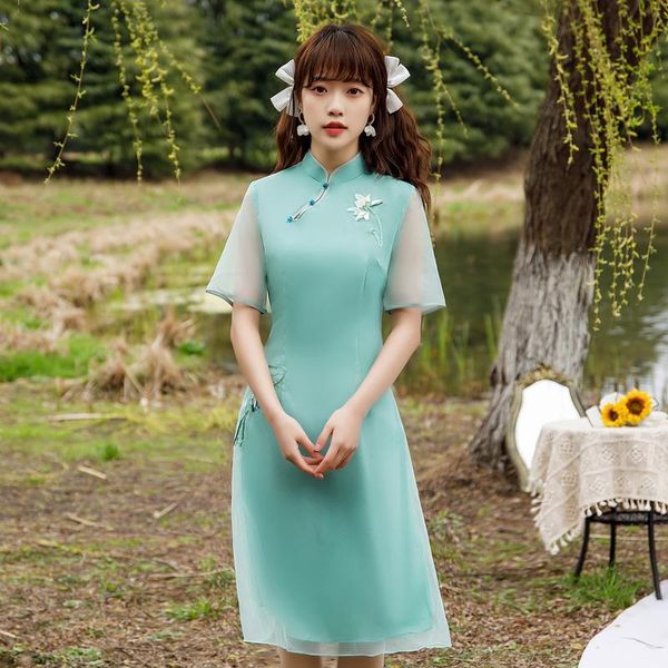 ethnic clothing baldauren spring and summer organza improved cheongsam chinese style stand-up collar banquet women's dress qipao, Red
ethnic clothing baldauren spring and summer organza improved cheongsam chinese style stand-up collar banquet women's dress qipao, Red