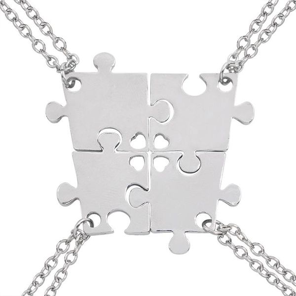 pendant necklaces 4-pcs-set friend necklace love heart puzzle geometry pendants bff friendship women jewelry bijoux femme, Silver
pendant necklaces 4-pcs-set friend necklace love heart puzzle geometry pendants bff friendship women jewelry bijoux femme, Silver