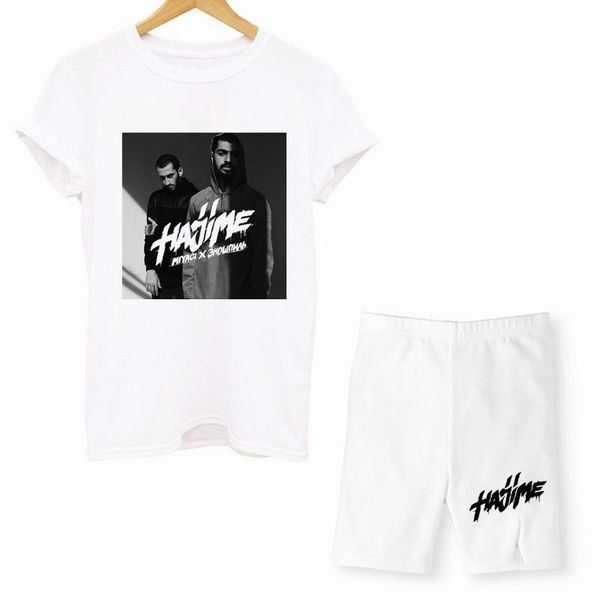 women's shorts two-piece hajime miyagi andy panda t-shirt and suit summer short-sleeved jogging motorcycle women, White;black
women's shorts two-piece hajime miyagi andy panda t-shirt and suit summer short-sleeved jogging motorcycle women, White;black