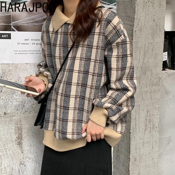 women's hoodies & sweatshirts harajpoo sweatshirt woman fall winter 2021 korean lapel plaid loose thickened long sleeve streetwear casu, Black
women's hoodies & sweatshirts harajpoo sweatshirt woman fall winter 2021 korean lapel plaid loose thickened long sleeve streetwear casu, Black