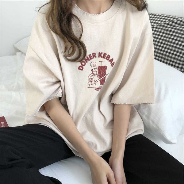 women's t-shirt boyfriend printed summer korean shirts women o-neck short sleeve casual vintage streetwear hip pop oversized, White
women's t-shirt boyfriend printed summer korean shirts women o-neck short sleeve casual vintage streetwear hip pop oversized, White